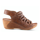 Spring Step Inocencia Wedge Sandal (Women) - Brown Sandals - Heel/Wedge - The Heel Shoe Fitters