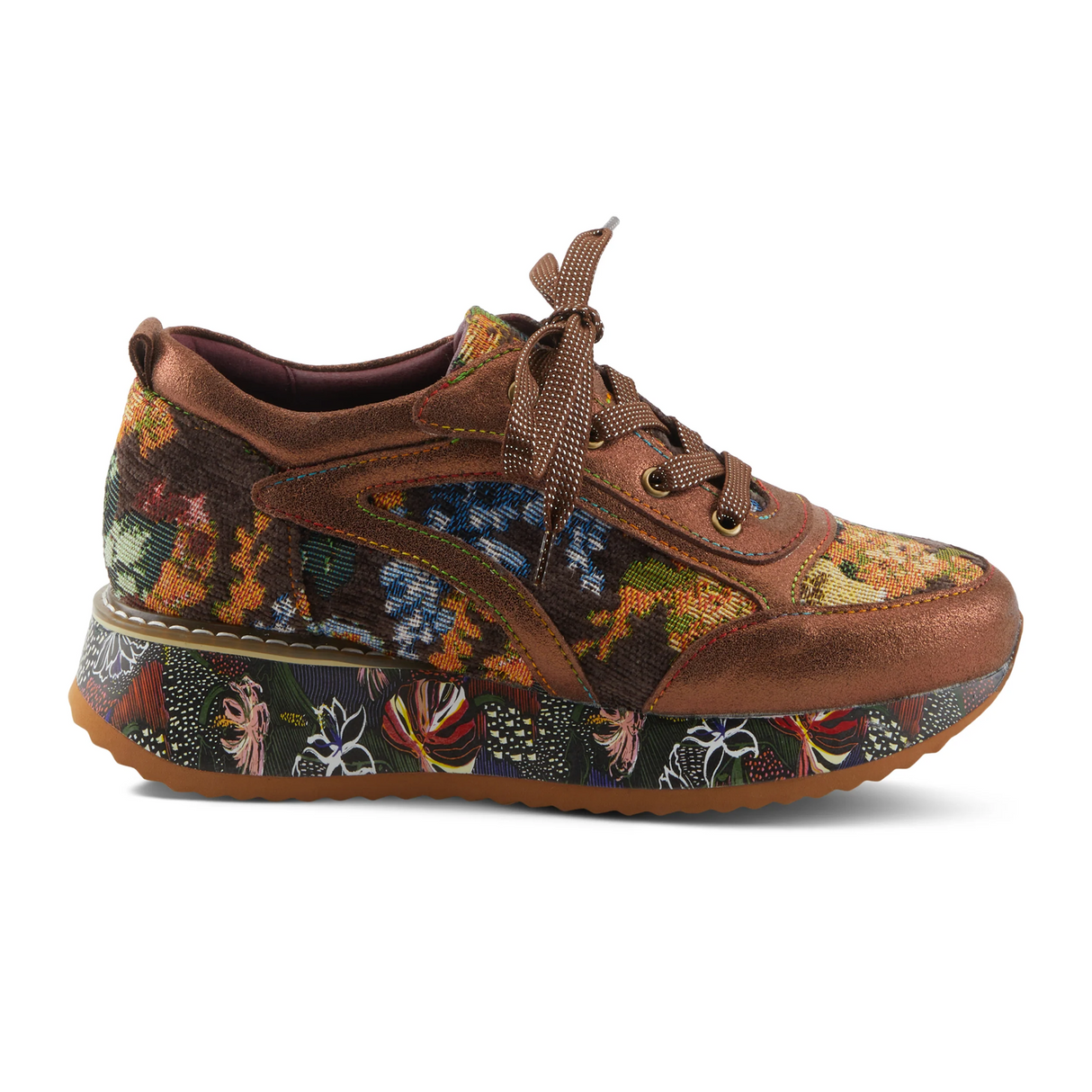 L'Artiste Invidia Sneaker (Women) - Bronze Multi Athletic - Casual - Lace Up - The Heel Shoe Fitters