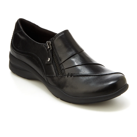 Jambu Thea Slip On (Women) - Black Leather Dress-Casual - Slip On - The Heel Shoe Fitters