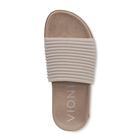 Vionic Evie Knit Slide Sandal (Women) - Cream Sandal - Slide - The Heel Shoe Fitters
