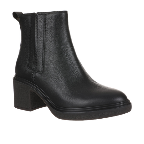 Vionic Savannah Boot (Women) - Black Leather Boots - Casual - Mid - The Heel Shoe Fitters