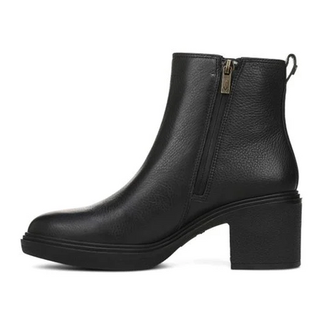 Vionic Savannah Boot (Women) - Black Leather Boots - Casual - Mid - The Heel Shoe Fitters