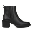 Vionic Savannah Boot (Women) - Black Leather Boots - Casual - Mid - The Heel Shoe Fitters