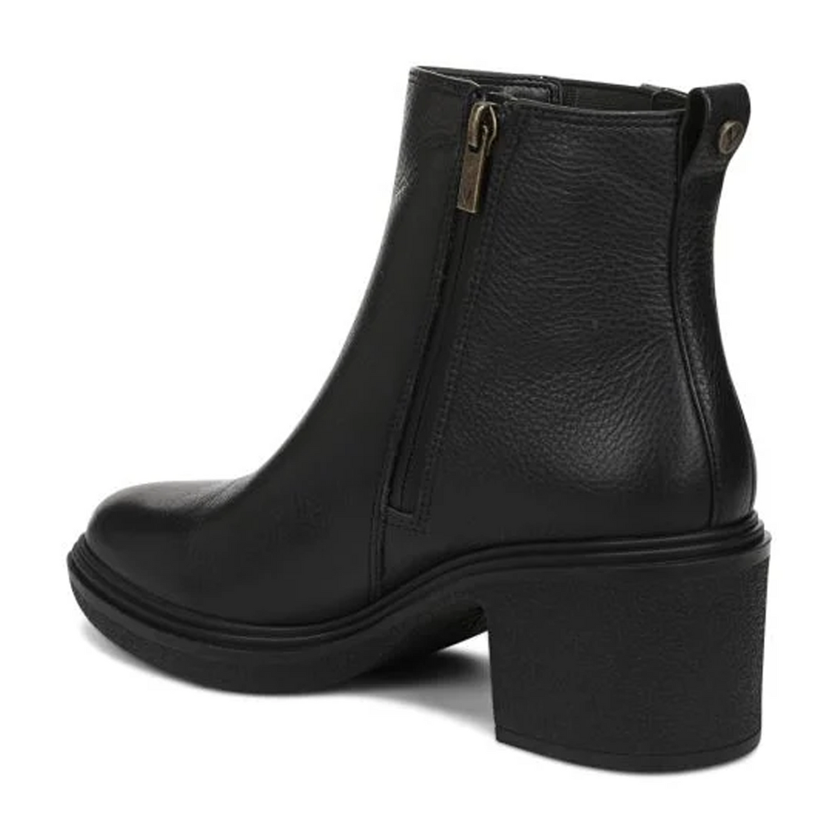 Vionic Savannah Boot (Women) - Black Leather Boots - Casual - Mid - The Heel Shoe Fitters
