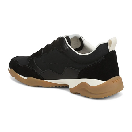 Vionic Walk Slim Glide Sneaker (Women) - Black Leather Athletic - Casual - Lace Up - The Heel Shoe Fitters