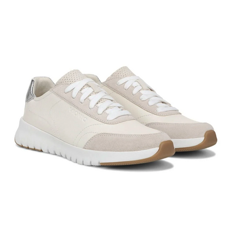 Vionic Uptown Sneaker (Women) - Ivory/Silver Athletic - Casual - Lace Up - The Heel Shoe Fitters
