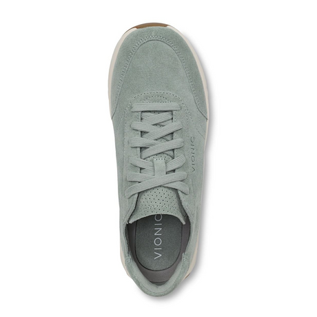 Vionic Uptown Sneaker (Women) - Iceburg Green Suede Athletic - Casual - Lace Up - The Heel Shoe Fitters