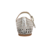 Vionic Alameda Woven Mary Jane Flat (Women) - Gold Leather Dress-Casual - Flat - The Heel Shoe Fitters