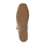 Vionic Alameda Woven Mary Jane Flat (Women) - Gold Leather Dress-Casual - Flat - The Heel Shoe Fitters