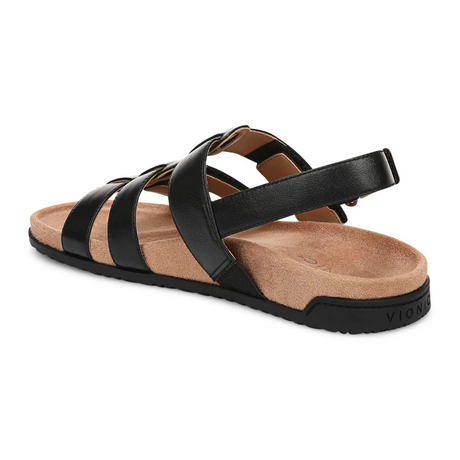 Vionic Eureka Backstrap Sandal (Women) - Black Sandal - Backstrap - The Heel Shoe Fitters
