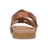 Vionic Eureka Backstrap Sandal (Women) - Tan Leather Sandal - Backstrap - The Heel Shoe Fitters