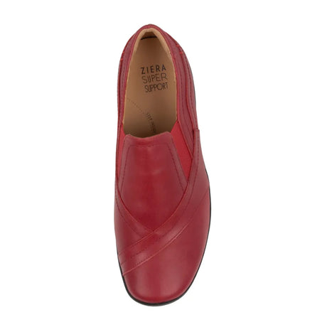 Ziera Java Extra Wide Slip On (Women) - Red Dress-Casual - Slip On - The Heel Shoe Fitters