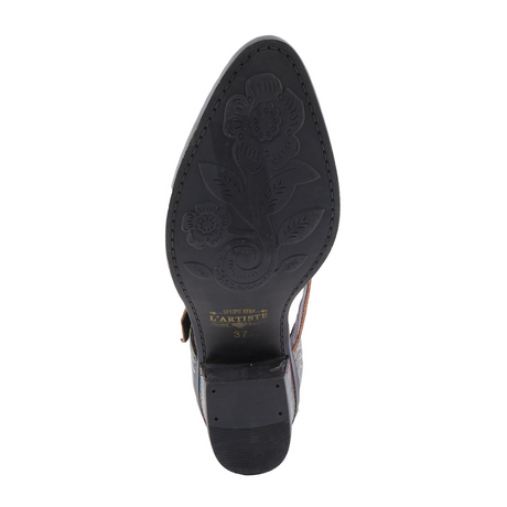 L'Artiste Jazzberry Heeled Mary Jane (Women) - Black Multi Dress-Casual - Heels - The Heel Shoe Fitters