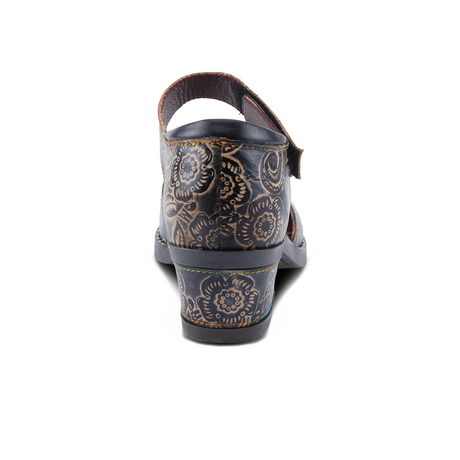L'Artiste Jazzberry Heeled Mary Jane (Women) - Black Multi Dress-Casual - Heels - The Heel Shoe Fitters