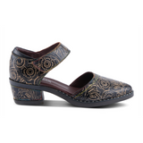 L'Artiste Jazzberry Heeled Mary Jane (Women) - Black Multi Dress-Casual - Heels - The Heel Shoe Fitters