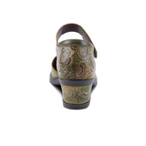 L'Artiste Jazzberry Heeled Mary Jane (Women) - Olive Multi Dress-Casual - Heels - The Heel Shoe Fitters