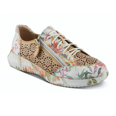 L'Artiste Jazzie Sneaker (Women) - Beige Multi Athletic - Casual - Lace Up - The Heel Shoe Fitters