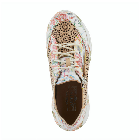 L'Artiste Jazzie Sneaker (Women) - Beige Multi Athletic - Casual - Lace Up - The Heel Shoe Fitters