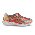 L'Artiste Jazzie Sneaker (Women) - Red Multi Athletic - Casual - Lace Up - The Heel Shoe Fitters