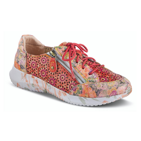 L'Artiste Jazzie Sneaker (Women) - Red Multi Athletic - Casual - Lace Up - The Heel Shoe Fitters