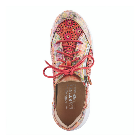 L'Artiste Jazzie Sneaker (Women) - Red Multi Athletic - Casual - Lace Up - The Heel Shoe Fitters