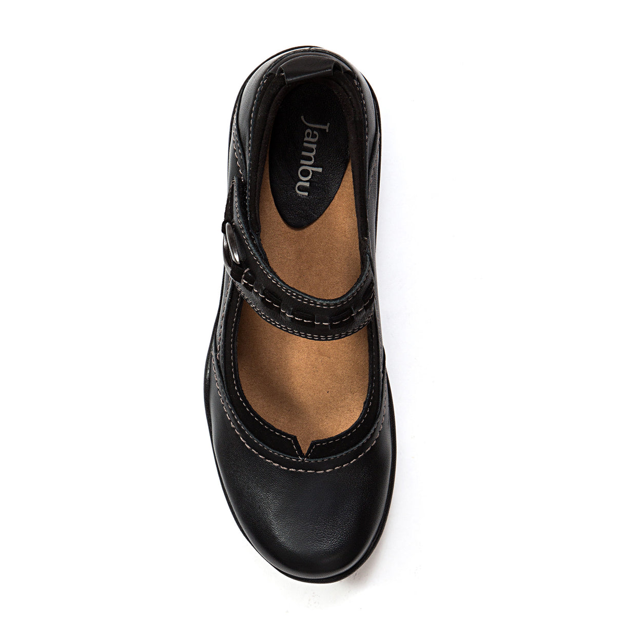 Jambu Emily Mary Jane (Women) - Black Leather Dress-Casual - Mary Janes - The Heel Shoe Fitters