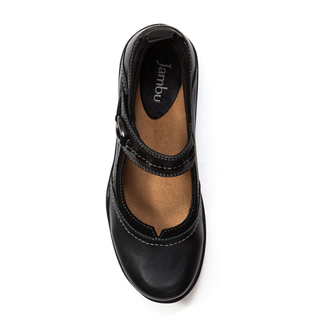 Jambu Emily Mary Jane (Women) - Black Leather Dress-Casual - Mary Janes - The Heel Shoe Fitters