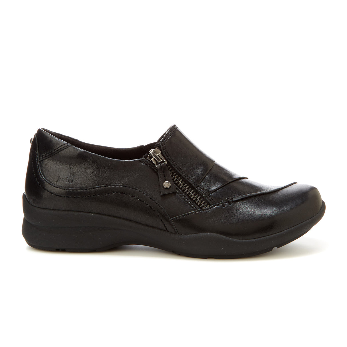 Jambu Thea Slip On (Women) - Black Leather Dress-Casual - Slip On - The Heel Shoe Fitters