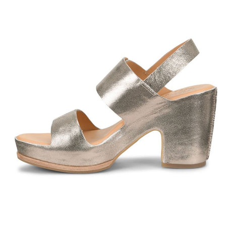 Kork-Ease San Carlos Heeled Sandal (Women) - Soft Gold Metallic Sandals - Heel/Wedge - The Heel Shoe Fitters