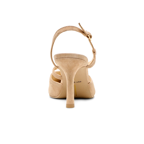 Dolce Vita Kamra Strappy Heel (Women) - Camel Suede Dress-Casual - Heels - The Heel Shoe Fitters