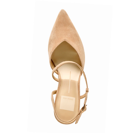 Dolce Vita Kamra Strappy Heel (Women) - Camel Suede Dress-Casual - Heels - The Heel Shoe Fitters