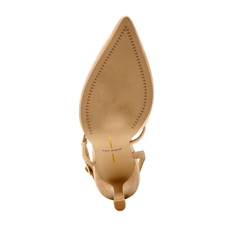Dolce Vita Kamra Strappy Heel (Women) - Camel Suede Dress-Casual - Heels - The Heel Shoe Fitters