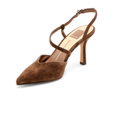 Dolce Vita Kamra Strappy Heel (Women) - Dark Brown Suede Dress-Casual - Heels - The Heel Shoe Fitters