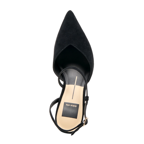 Dolce Vita Kamra Strappy Heel (Women) - Onyx Suede Dress-Casual - Heels - The Heel Shoe Fitters