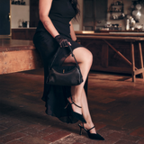 Dolce Vita Kamra Strappy Heel (Women) - Onyx Suede Dress-Casual - Heels - The Heel Shoe Fitters