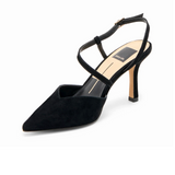 Dolce Vita Kamra Strappy Heel (Women) - Onyx Suede Dress-Casual - Heels - The Heel Shoe Fitters