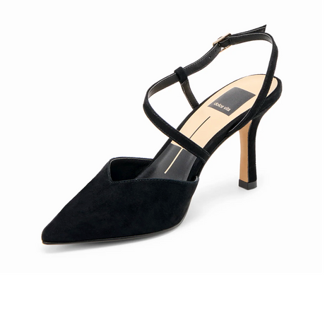 Dolce Vita Kamra Strappy Heel (Women) - Onyx Suede Dress-Casual - Heels - The Heel Shoe Fitters