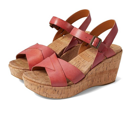 Kork-Ease Ava 2.0 Wedge Sandal (Women) - Peach Sandals - Heel/Wedge - The Heel Shoe Fitters