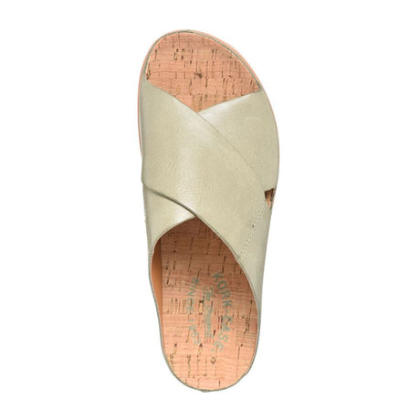 Kork-Ease Tutsi Cross-Band Slide Sandal (Women) - Green Sandals - Slide - The Heel Shoe Fitters