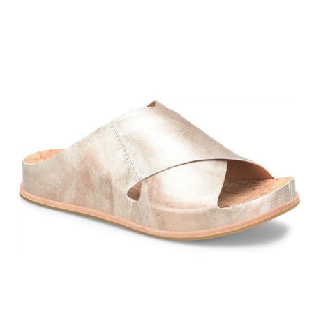 Kork-Ease Tutsi Cross-Band Slide Sandal (Women) - Light Gold Sandals - Slide - The Heel Shoe Fitters