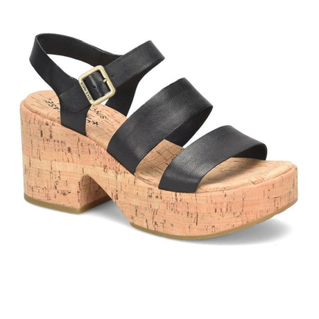 Kork-Ease Tish Wedge Sandal (Women) - Black Sandals - Heel/Wedge - The Heel Shoe Fitters