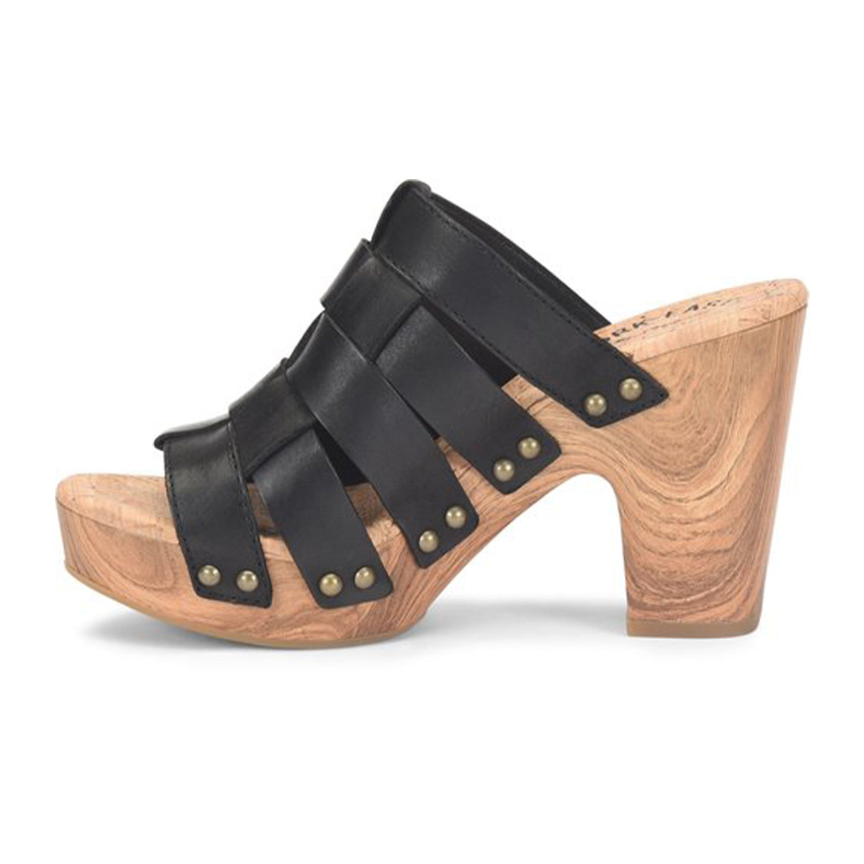 Kork-Ease Devan Heeled Slide Sandal (Women) - Black Sandals - Heel/Wedge - The Heel Shoe Fitters