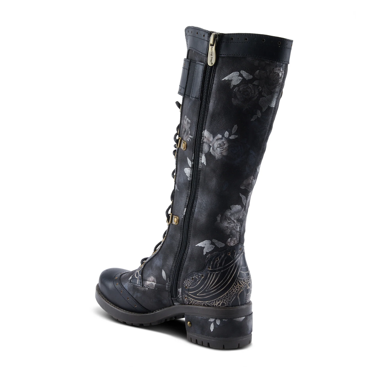 L'Artiste Kisha-Boss High Boot (Women) - Black Multi Boots - Casual - High - The Heel Shoe Fitters