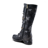 L'Artiste Kisha-Boss High Boot (Women) - Black Multi Boots - Casual - High - The Heel Shoe Fitters