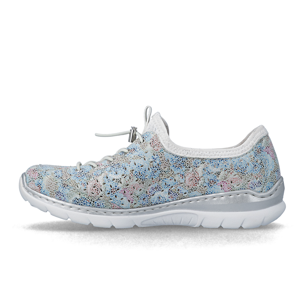 Rieker Nikita 52 Sneaker (Women) - Ice-Multi/Weiss-Silber Athletic - Casual - Lace Up - The Heel Shoe Fitters