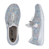 Rieker Nikita 52 Sneaker (Women) - Ice-Multi/Weiss-Silber Athletic - Casual - Lace Up - The Heel Shoe Fitters