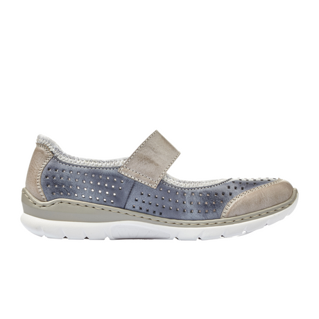 Rieker L32B5 Nikita (Women) - Steel/Ozean Athletic - Casual - Slip On - The Heel Shoe Fitters