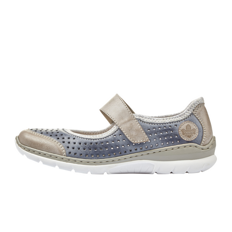 Rieker L32B5 Nikita (Women) - Steel/Ozean Athletic - Casual - Slip On - The Heel Shoe Fitters