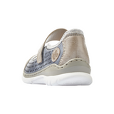 Rieker Nikita L32B5-42 Mary Jane (Women) - Steel/Ozean Athletic - Casual - Slip On - The Heel Shoe Fitters