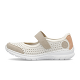 Rieker Nikita L32B5 Mary Jane (Women) - Ginger/Off White Athletic - Casual - Slip On - The Heel Shoe Fitters